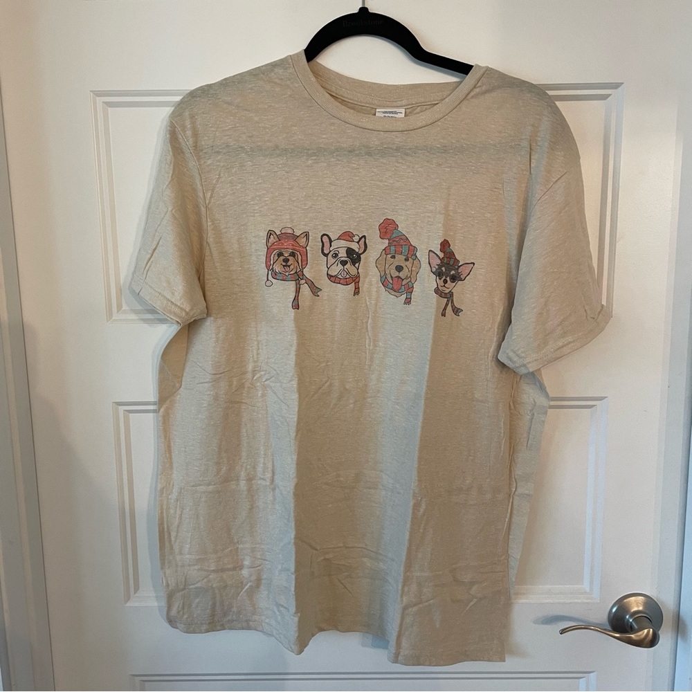 NWOT Christmas Dogs T-Shirt